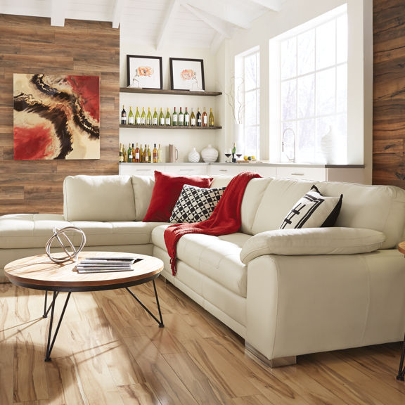 Palliser Miami Sectional White Leather