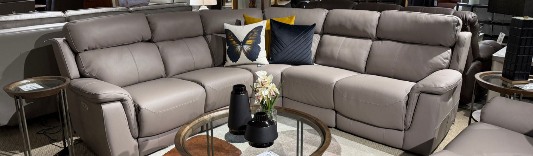 Palliser Henry Pwer Recline Sectional Leather