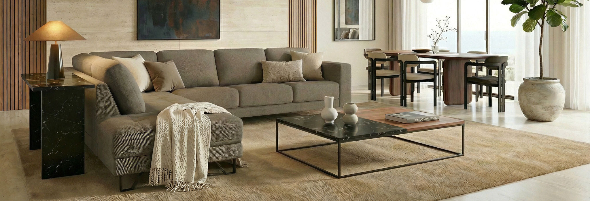 Palliser Seattle Sectional Beige Fabric