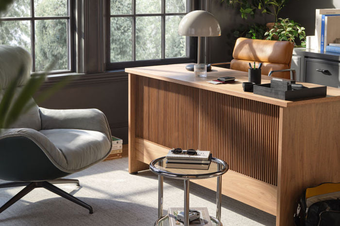 EQ3 Arie Chair and Plank Desk