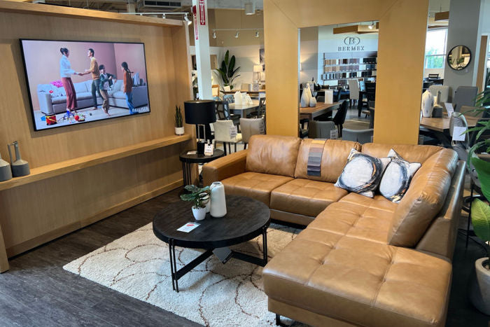 Palliser Seattle Sectional in Cognac Leather