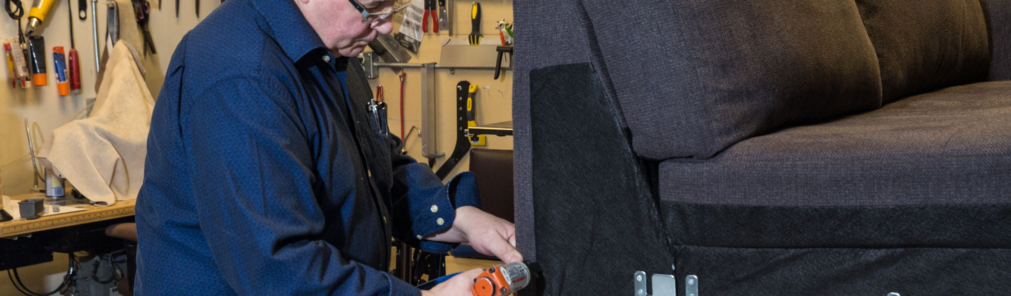 Furniture being repaired